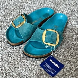 BIRKENSTOCK Madrid Big Buckle Oiled Leather Biscay Bay Size 8